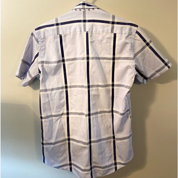 EUC Harper + Leyland Button Down Men’s Medium Light Blue Plaid - Picture 3 of 4